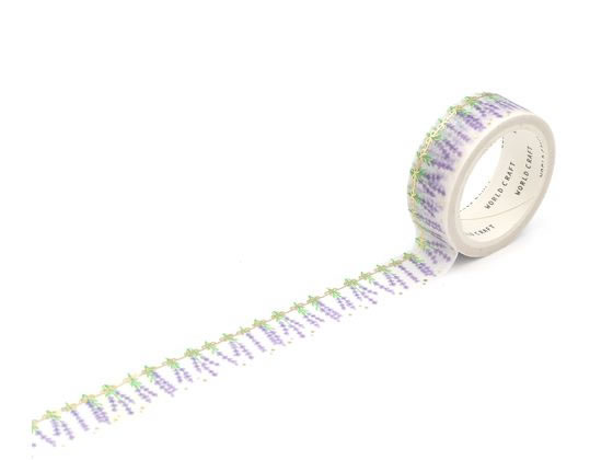 ワールドクラフト キラキラマスキングテープ Lavender KRMT15-067 ワールドクラフト キラキラマスキングテープ Lavender KRMT15-067