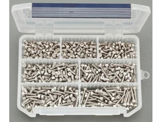 エスコ 六角穴付ボルトセット ステンレス製 M4 EA949MB-4 エスコ 六角穴付ボルトセット ステンレス製 M4 EA949MB-4