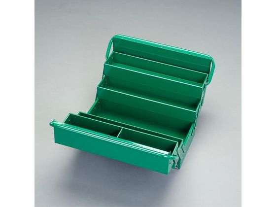 エスコ 両開工具箱 スチール製 430×200×200mm EA683ZB-11