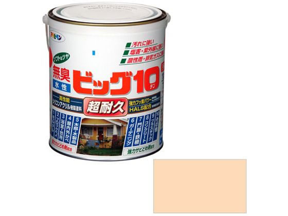 アサヒペン 水性ビッグ10多用途 1.6L 206 ニースピーチ アサヒペン 水性ビッグ10多用途 1.6L 206 ニースピーチ