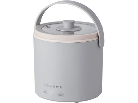 エレコム 電気鍋 800ml 予約機能付 グレー HAC-HEP01GY