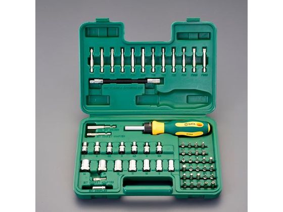 エスコ ラチェット式 1/4"Hexドライバービットセット EA683WA-1 エスコ ラチェット式 1/4"Hexドライバービットセット EA683WA-1