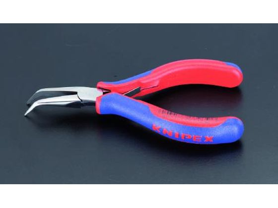 エスコ 精密用プライヤー グリップ付 半丸 45°ベンド 145mm