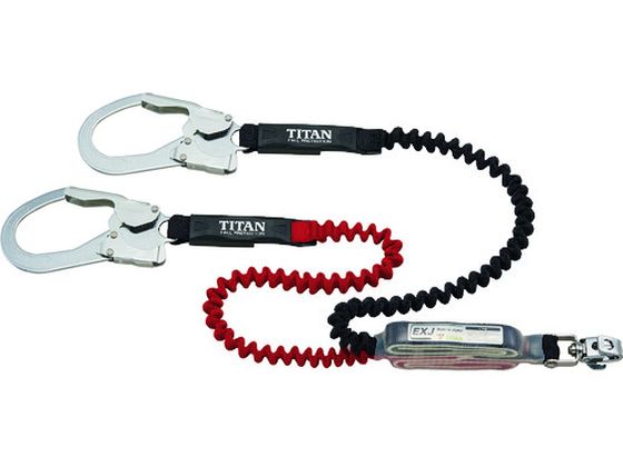 EXJ伸縮ストラップ式 レッド ダブル 墜落制止用器具