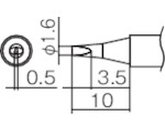 白光 こて先 1.6D型 T12-D16 白光 こて先 1.6D型 T12-D16
