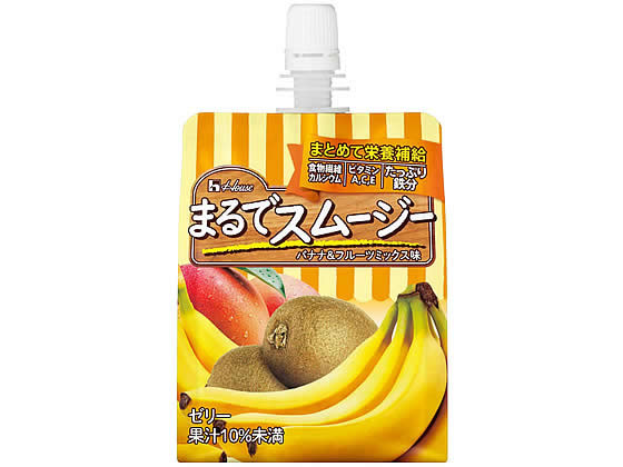 ハウスウェルネスフーズ まるでスムージー バナナ&フルーツミックス味 150g ハウスウェルネスフーズ まるでスムージー バナナ&フルーツミックス味 150g