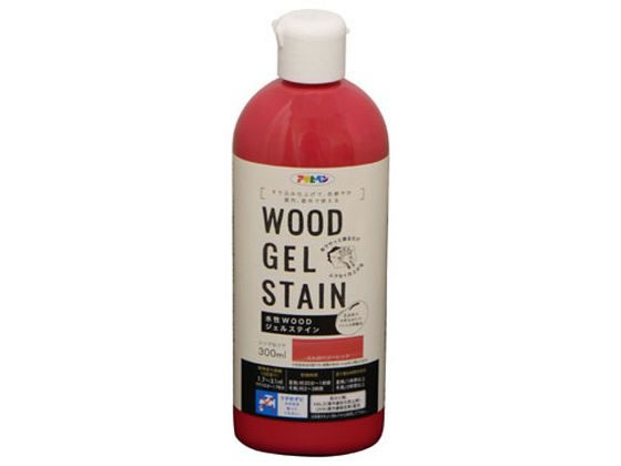 アサヒペン 水性WOODジェルステイン 300ml ストロベリーレッド