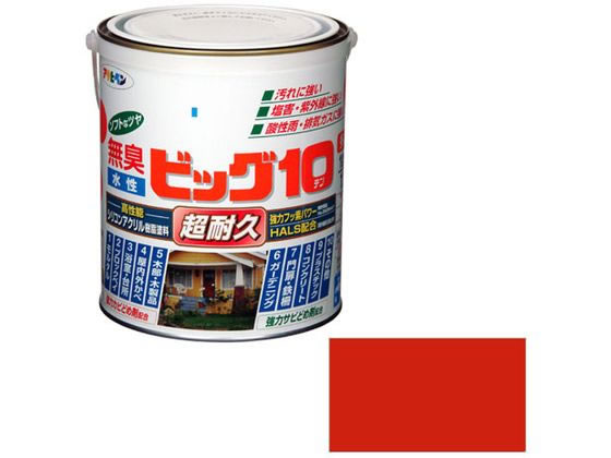 アサヒペン 水性ビッグ10多用途 1.6L 201 赤