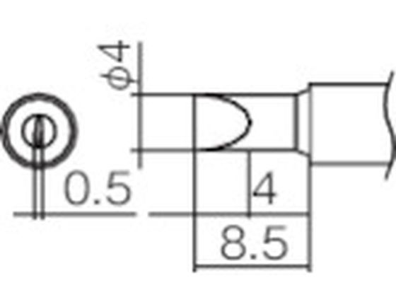 白光 こて先 4D型 T12-D4 白光 こて先 4D型 T12-D4