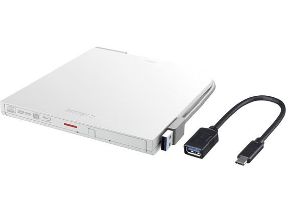 バッファロー USB3.2(Gen1)対応 ポータブルBDドライブ ホワイト バッファロー USB3.2(Gen1)対応 ポータブルBDドライブ ホワイト