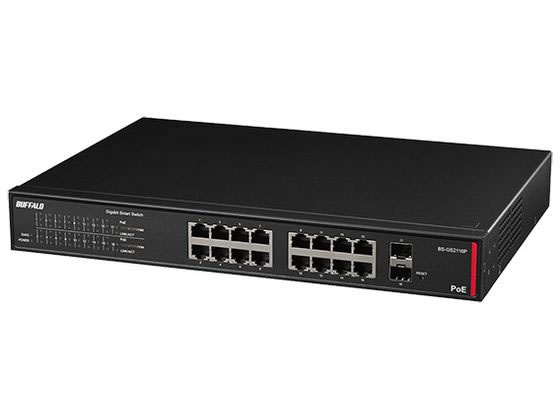 バッファロー 法人向け レイヤー2 Giga PoE スマートスイッチ 16ポート BK バッファロー 法人向け レイヤー2 Giga PoE スマートスイッチ 16ポート BK