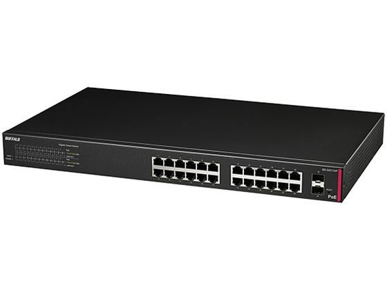 バッファロー 法人向け レイヤー2 Giga PoE スマートスイッチ 24ポート BK バッファロー 法人向け レイヤー2 Giga PoE スマートスイッチ 24ポート BK