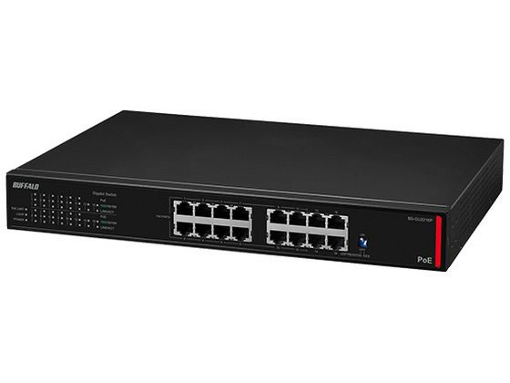 バッファロー 法人向けレイヤー2GigaPoEアンマネージスイッチ BS-GU2216P バッファロー 法人向けレイヤー2GigaPoEアンマネージスイッチ BS-GU2216P