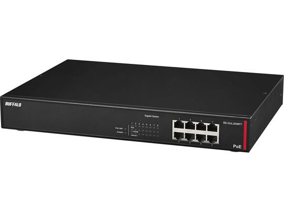バッファロー 法人向け レイヤー2 Giga PoE アンマネージスイッチ8ポートBK バッファロー 法人向け レイヤー2 Giga PoE アンマネージスイッチ8ポートBK