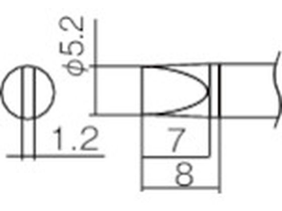 白光 こて先 5.2D型 T12-D52 白光 こて先 5.2D型 T12-D52