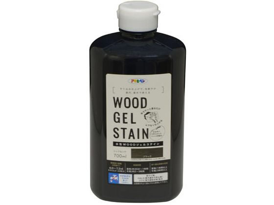 アサヒペン 水性WOODジェルステイン 700ml ブラック