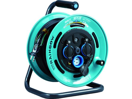 ハタヤ 屋外用レインボーリール 単相100Vアース付 30m GE-30K ハタヤ 屋外用レインボーリール 単相100Vアース付 30m GE-30K