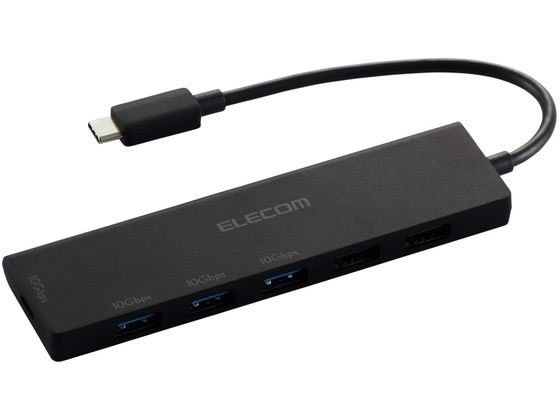 エレコム USB Type-C ハブ コンパクト 薄型 ブラック U3HC-H060BK エレコム USB Type-C ハブ コンパクト 薄型 ブラック U3HC-H060BK