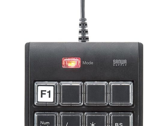 サンワサプライ プログラマブルテンキー 2.4Gモデル NT-WL26BK