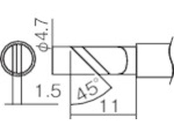 白光 こて先 KL型 T12-KL 白光 こて先 KL型 T12-KL