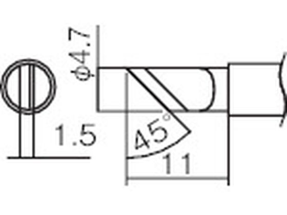 白光 こて先 KR型 T12-KR 白光 こて先 KR型 T12-KR