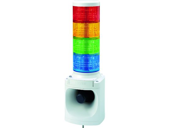 パトライト LED積層信号灯付き電子音報知器 色:赤・黄・緑・青 LKEH-402FA-RYGB パトライト LED積層信号灯付き電子音報知器 色:赤・黄・緑・青 LKEH-402FA-RYGB