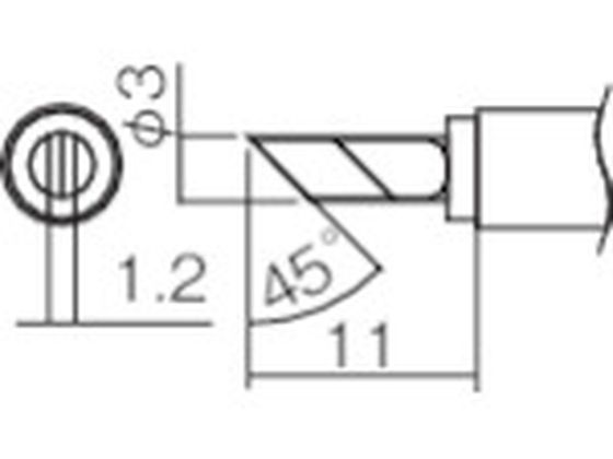 白光 こて先 KU型 T12-KU 白光 こて先 KU型 T12-KU