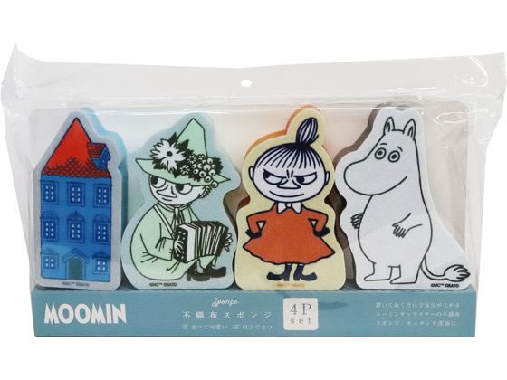 オカトー MOOMIN 不織布スポンジ 4個セット