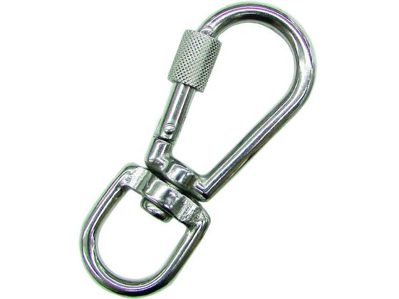 水本 ステンレス 環付スナップフックNBL型スイベル 線径4mm 長さ55mm