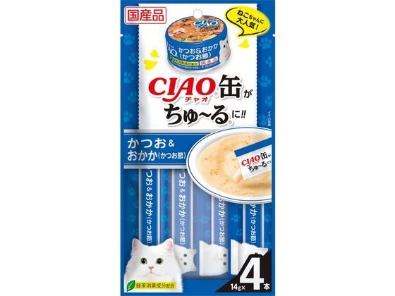 いなばペットフード チャオ缶ちゅーる かつお&おかか14g×4本 いなばペットフード チャオ缶ちゅーる かつお&おかか14g×4本
