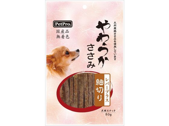 ペットプロ 国産やわらかささみレバープラス 細切 80g ペットプロ 国産やわらかささみレバープラス 細切 80g