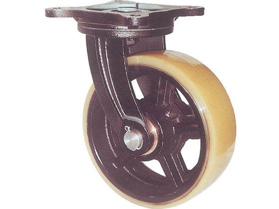 ヨドノ 鋳物重量用キャスター 許容荷重1225 取付穴径15mm MUHA-MG250X90