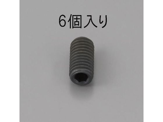 エスコ 六角穴付止ねじ クロメート 6本 M8×6mm EA949MP-806