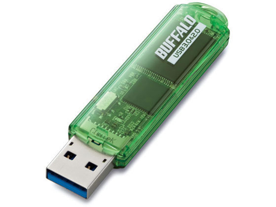 バッファロー USB3.0 USBメモリ 64GB グリーン RUF3-C64GA-GR