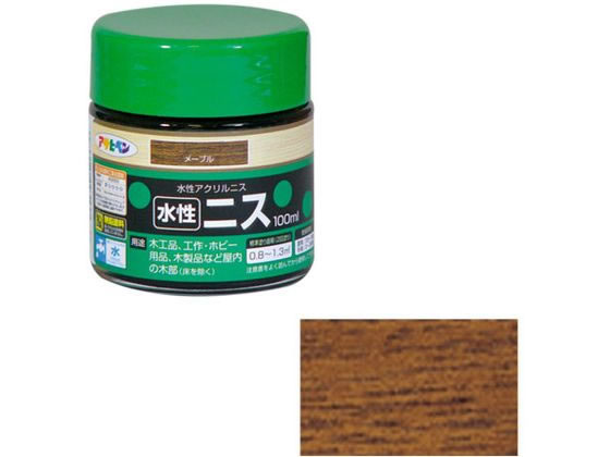 アサヒペン 水性ニス 100ml メープル