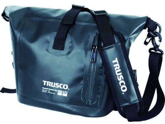 TRUSCO 防水ターポリンショルダーバッグ ブラック TSB-BK TRUSCO 防水ターポリンショルダーバッグ ブラック TSB-BK