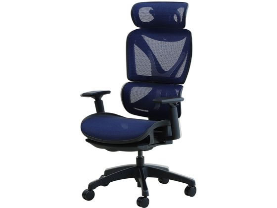 Netforce ダイナミクスXチェア ヘッドレスト付 ブラック/インディゴブルー Netforce ダイナミクスXチェア ヘッドレスト付 ブラック/インディゴブルー