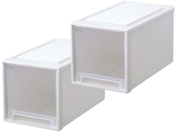 天馬 Fits フィッツケース 53-30L ホワイトクリア 2個 110015796 天馬 Fits フィッツケース 53-30L ホワイトクリア 2個 110015796