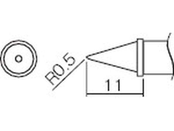 白光 こて先 0.5WB型 T12-WB2 白光 こて先 0.5WB型 T12-WB2