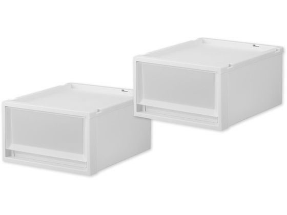 ●カラー：ホワイトクリア●商品本体サイズ：幅３５×奥行４０×高さ２０ｃｍ●商品重量：１６００ｇ●材質：外枠・天板／ポリプロピレン（リサイクル原材料１０％以上）、引出し／ポリプロピレン、補強板／アルミニ