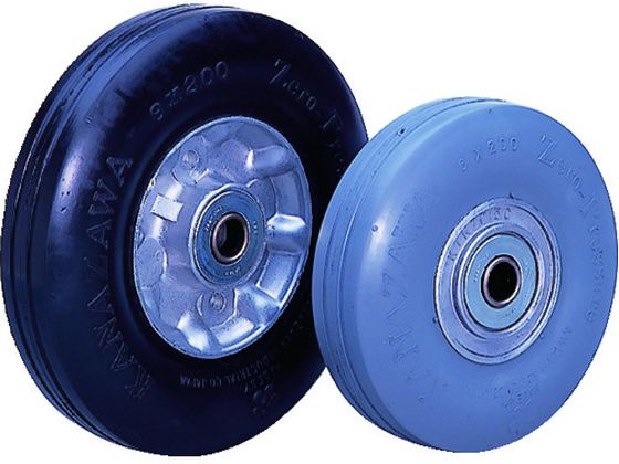 カナツー ゼロプレッシャータイヤ 車輪 許容荷重70kgf 車輪径D156mm ZP6X2.00MS-BK