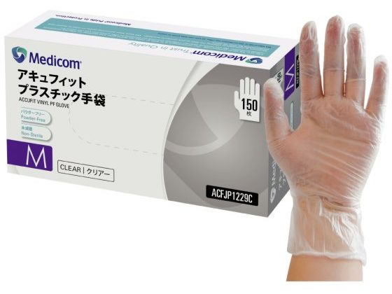 ARメディコム アキュフィット プラスチック手袋 150枚入 M ACFJP1229C