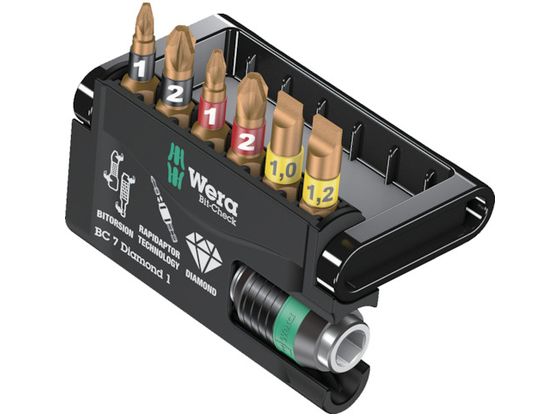 Wera バイトーションダイヤモンド ビットチェック 7本 ラピダプター 057416 Wera バイトーションダイヤモンド ビットチェック 7本 ラピダプター 057416