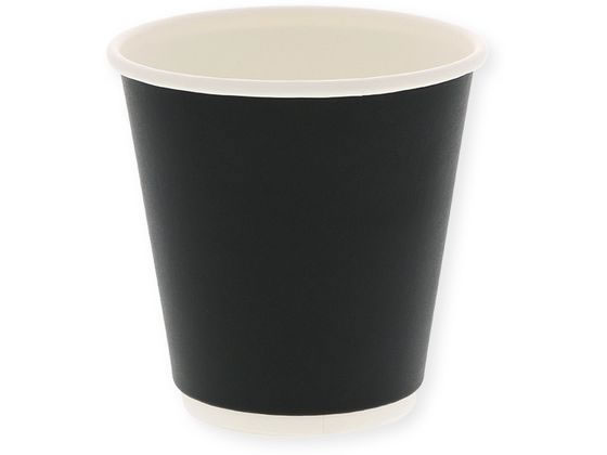 シモジマ 黒無地二重カップ 10オンス 300ml 25個 4533080