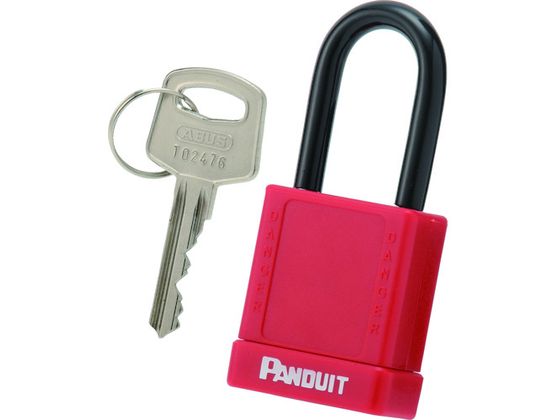 パンドウイット ロックアウト用非電導性パドロック 赤 PSL-8