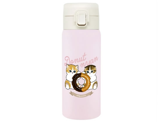 東亜金属 モフサンド ステンレスワンプッシュボトル 350mL ドーナツにゃん 東亜金属 モフサンド ステンレスワンプッシュボトル 350mL ドーナツにゃん