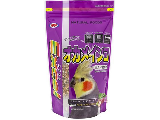 ナチュラルペットフーズ エクセル オカメインコ 皮付き 500g