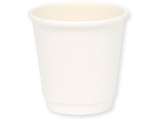 シモジマ 白無地二重カップ 6オンス 180ml 25個 4533074