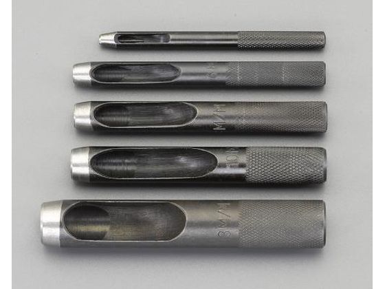 エスコ 革ピンポンチ 3-13mm 5本組 EA576H-101 エスコ 革ピンポンチ 3-13mm 5本組 EA576H-101