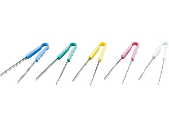 エムテートリマツ MT18-8 抗菌PP柄 ワニ口トング 4-W
